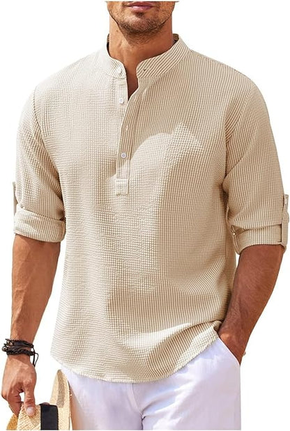 Marvin | Men’s Casual Shirt - Relaxed Fit - Lightweight Cotton - Versatile Style - Image 5