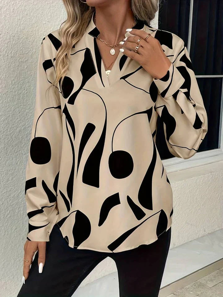 Stella | Women's Long Sleeve Printed Blouse - Image 2