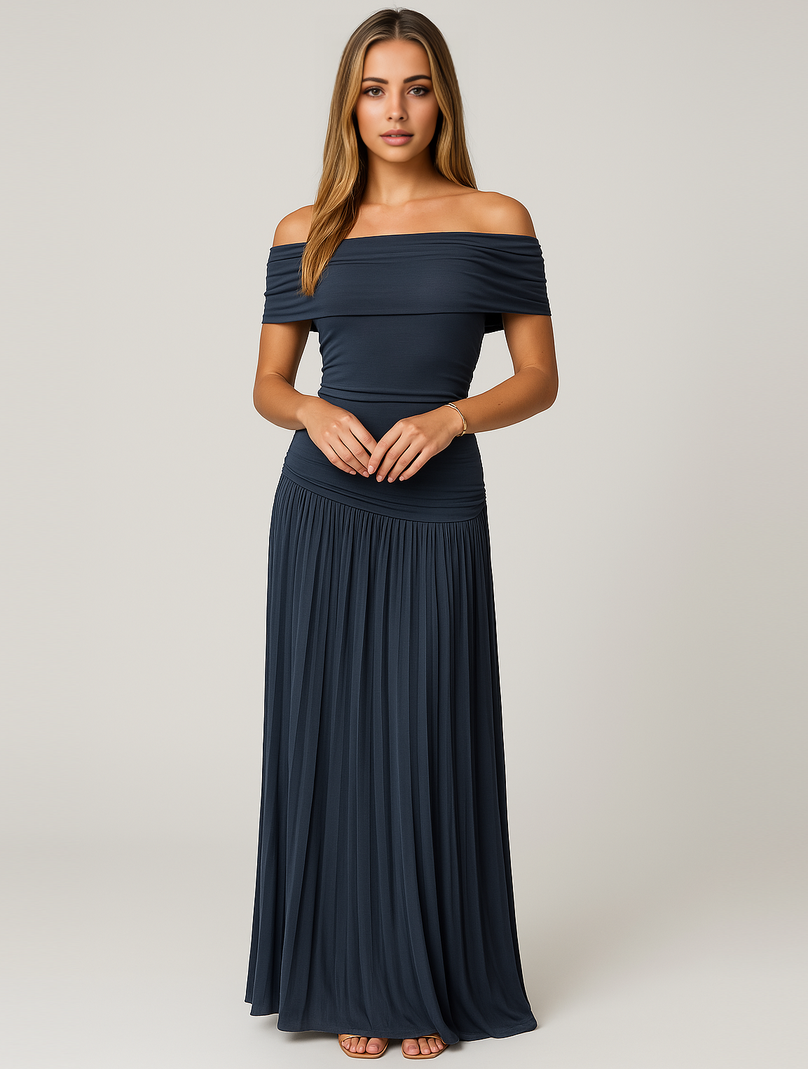 Susan | Timeless Elegant Off-Shoulder Maxi Dress - Image 7