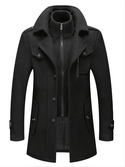 Hugh | Men's Double Breasted Pea Coat - Image 1