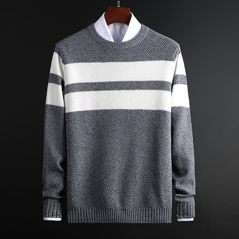 Amanda | Women's Striped Crew Neck Sweater - Image 2
