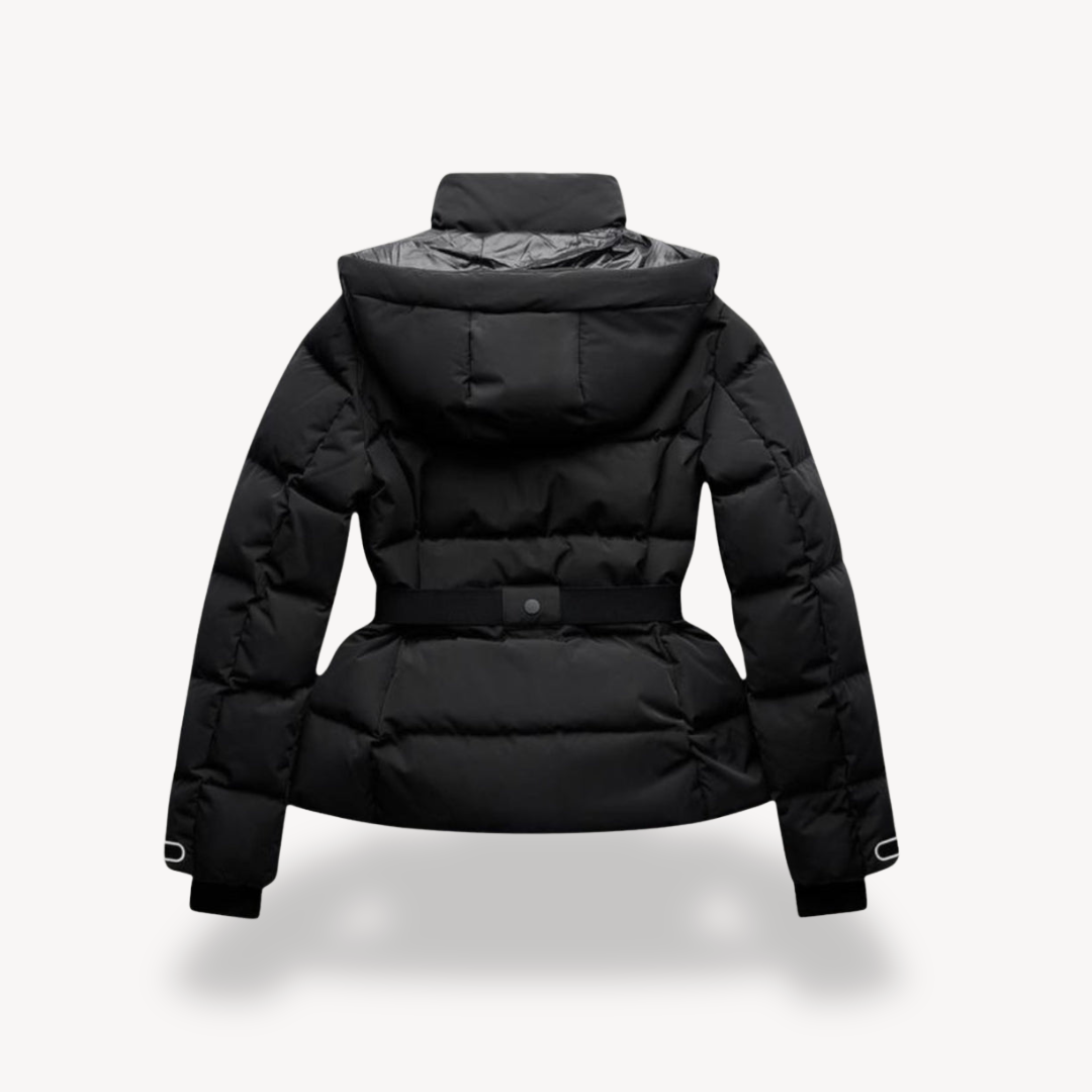 Riley | Women's Hooded Belted Puffer Jacket - Image 9