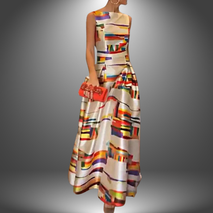 Amy | Striking Geometric Print Maxi Dress - Image 1
