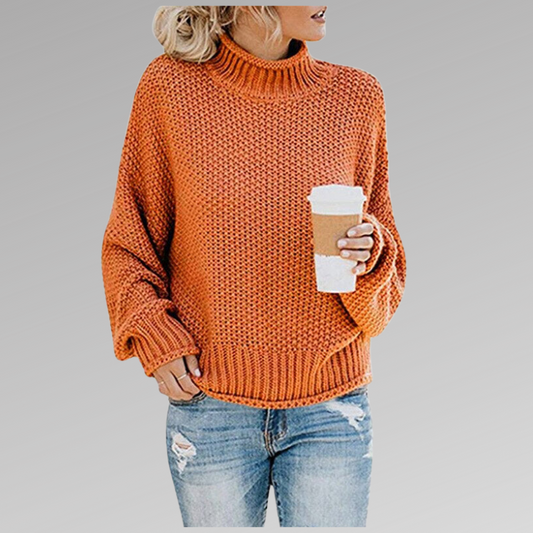 Allison | Women's Oversized Turtleneck Sweater - Image 1