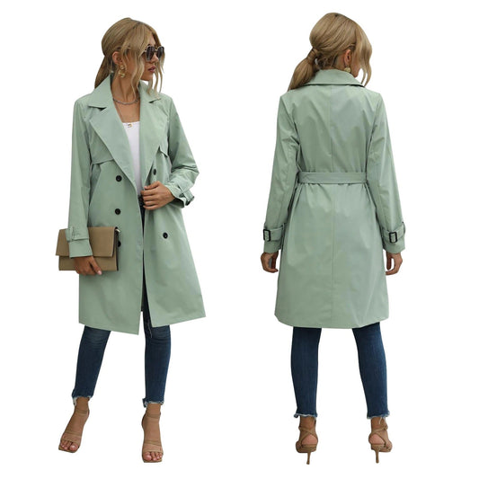 Penny | Women's Double-Breasted Trench Coat - Image 1