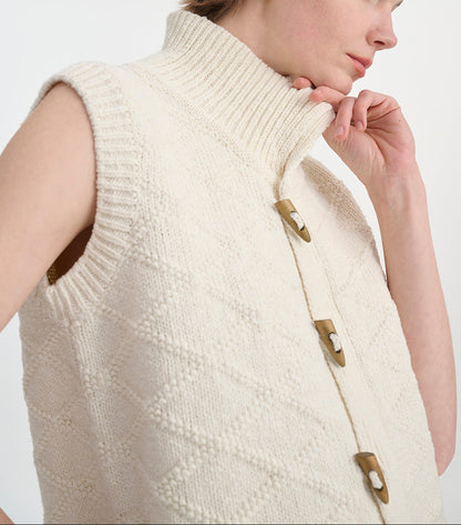 Susan | Women's Button Front Knitted Vest
