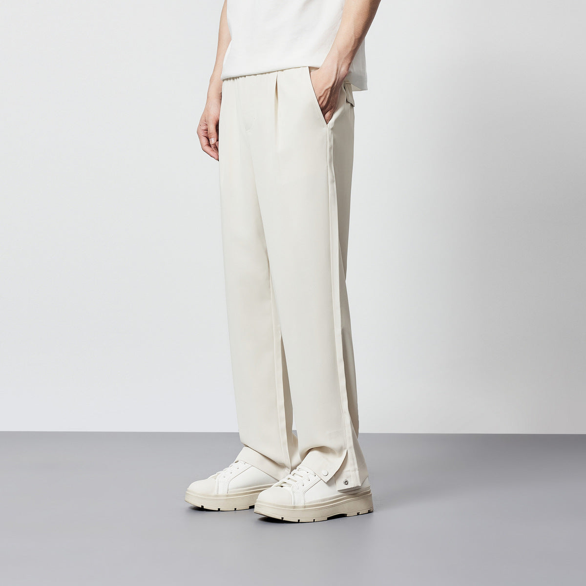 Samuel | Men's Pleated Wide Leg Pants - Image 2