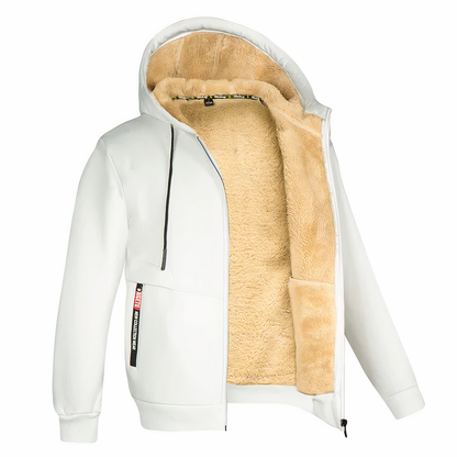 Randy | Men's Fleece Lined Hooded Zip Up Jacket - Image 4