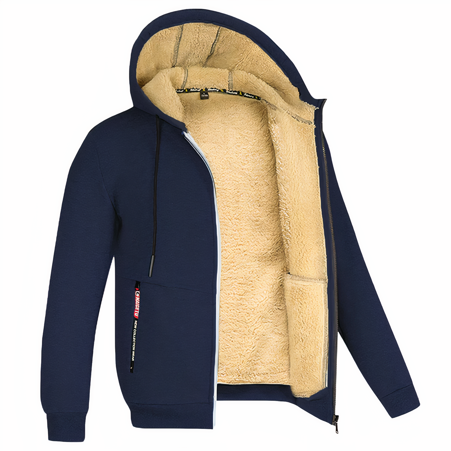 Randy | Men's Fleece Lined Hooded Zip Up Jacket - Image 6