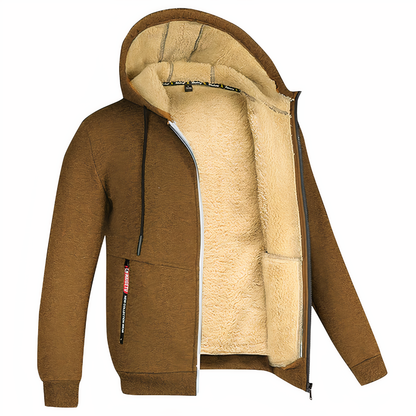 Randy | Men's Fleece Lined Hooded Zip Up Jacket - Image 9