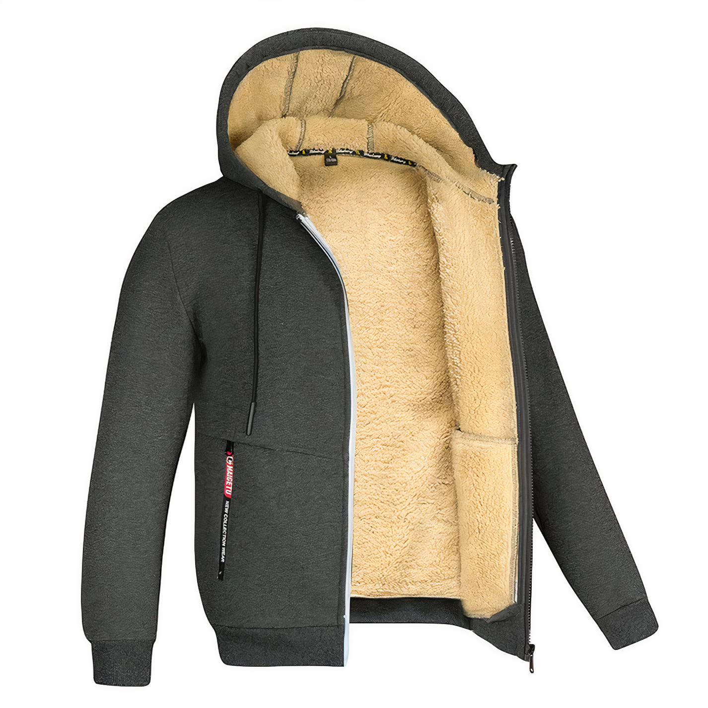 Randy | Men's Fleece Lined Hooded Zip Up Jacket - Image 8