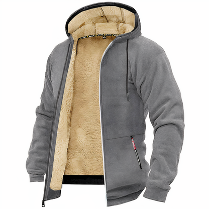 Randy | Men's Fleece Lined Hooded Zip Up Jacket - Image 7