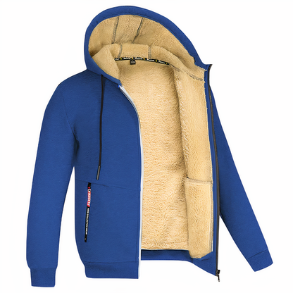 Randy | Men's Fleece Lined Hooded Zip Up Jacket - Image 5