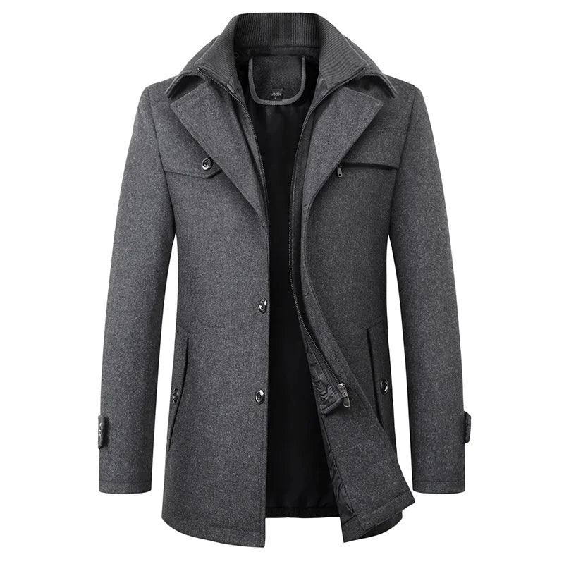 Carson | Men's Mid-Length Pea Coat - Image 2
