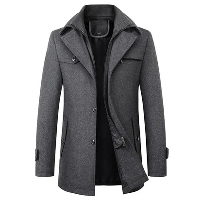 Carson | Men's Mid-Length Pea Coat - Image 2
