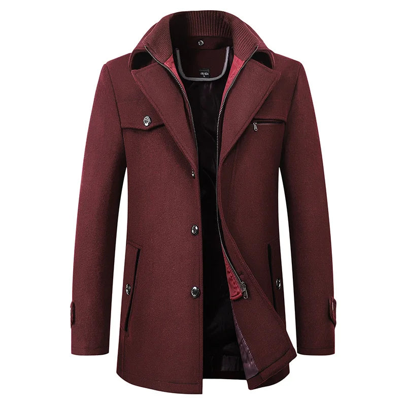 Carson | Men's Mid-Length Pea Coat - Image 4
