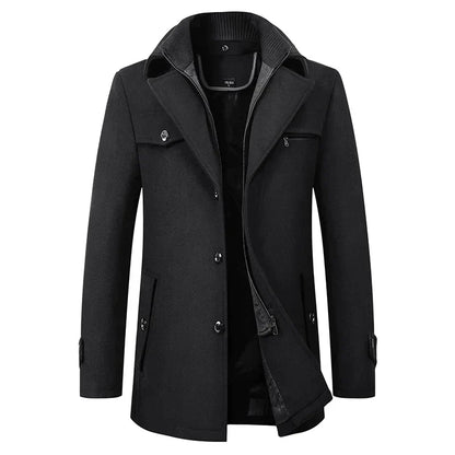 Carson | Men's Mid-Length Pea Coat - Image 1
