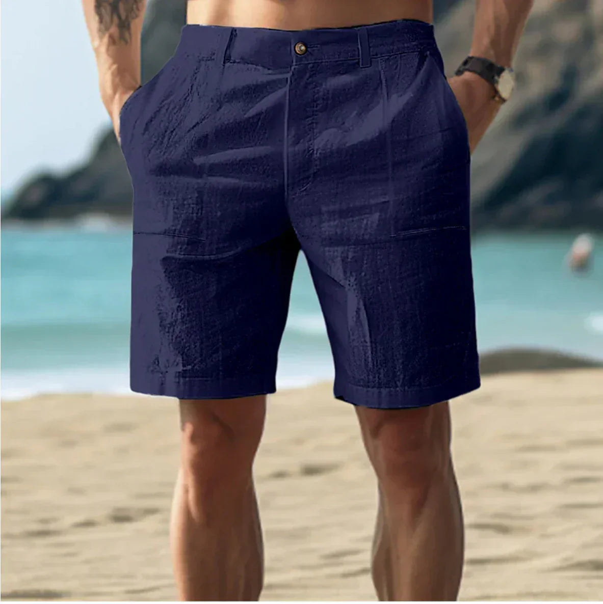 Scott | Lightweight Linen Shorts for Men - Image 4
