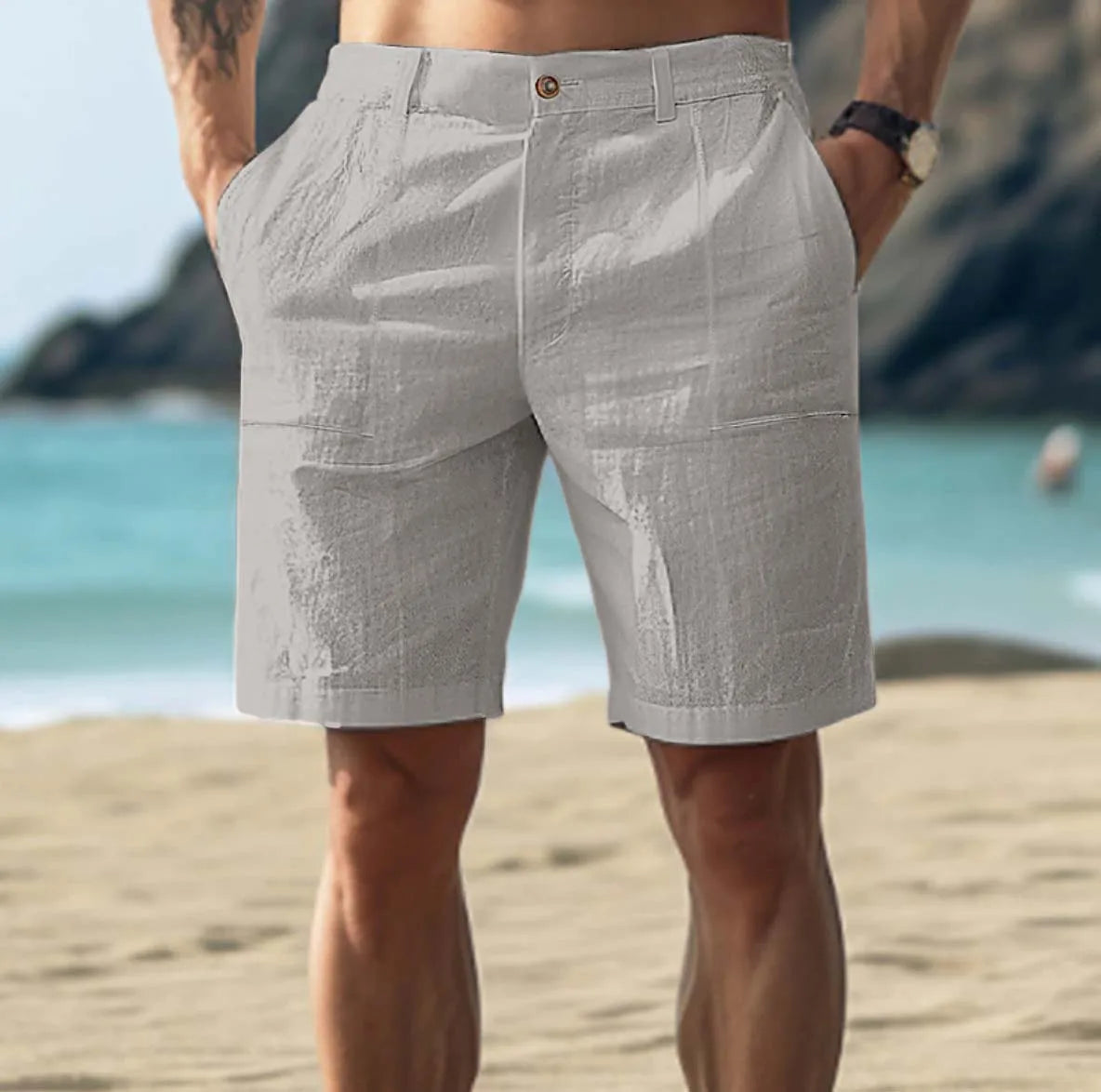 Scott | Lightweight Linen Shorts for Men - Image 3