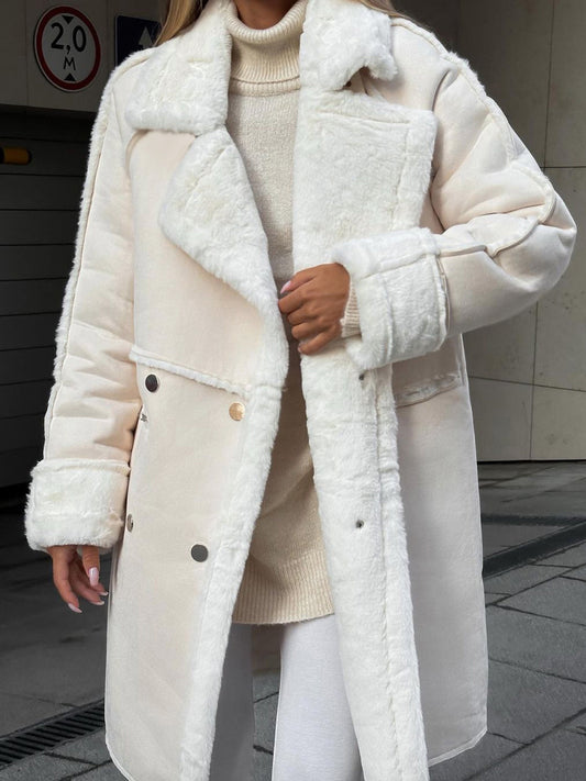 June | Women's Oversized Faux Shearling Coat - Image 1