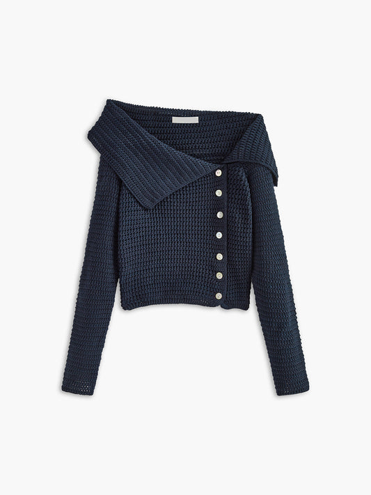 Kiara | Women's Off-the-Shoulder Long Sleeve Sweater - Image 1