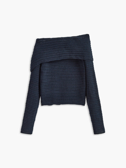 Kiara | Women's Off-the-Shoulder Long Sleeve Sweater - Image 2