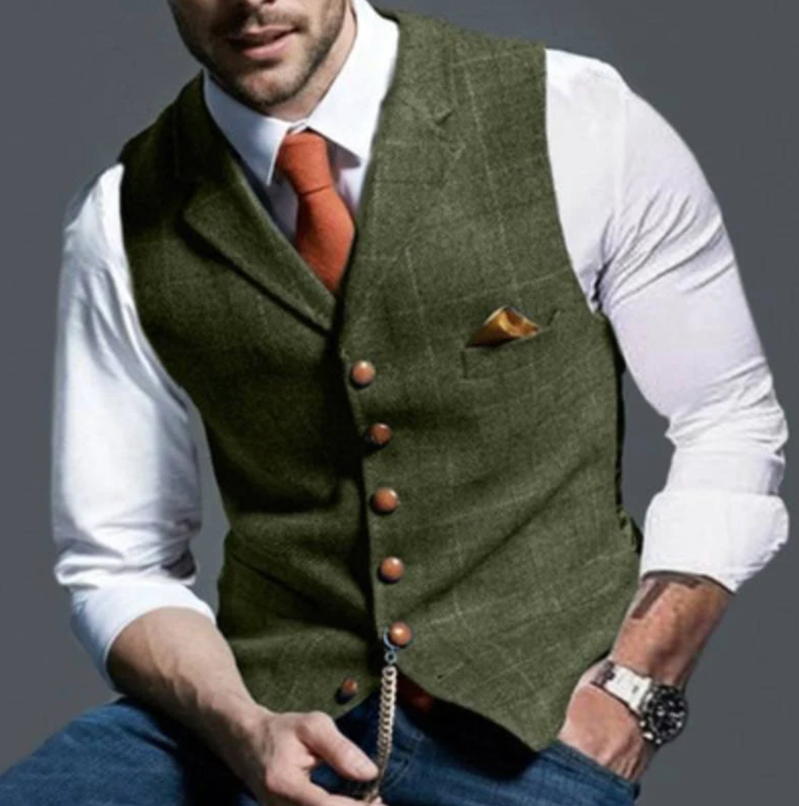 Cameron | Men's Slim Fit Dress Vest - Image 4