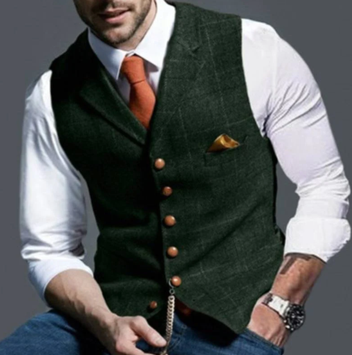 Cameron | Men's Slim Fit Dress Vest - Image 5