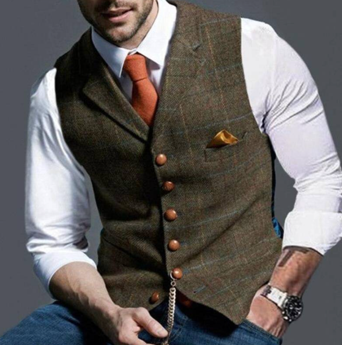 Cameron | Men's Slim Fit Dress Vest - Image 7