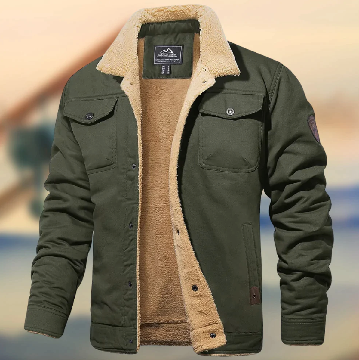 Teddy | Men's Sherpa Collar Casual Jacket - Image 1