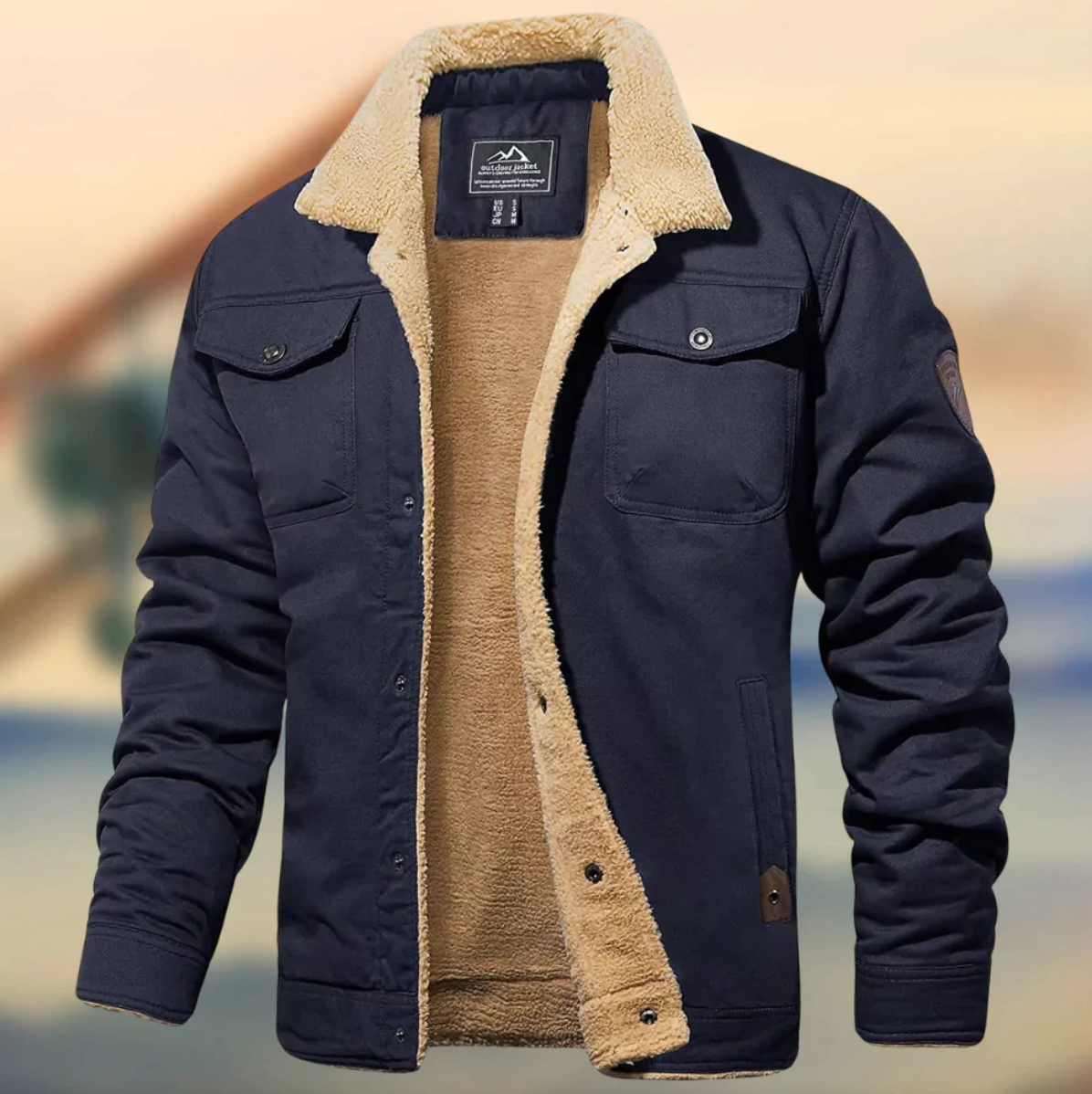 Teddy | Men's Sherpa Collar Casual Jacket - Image 3
