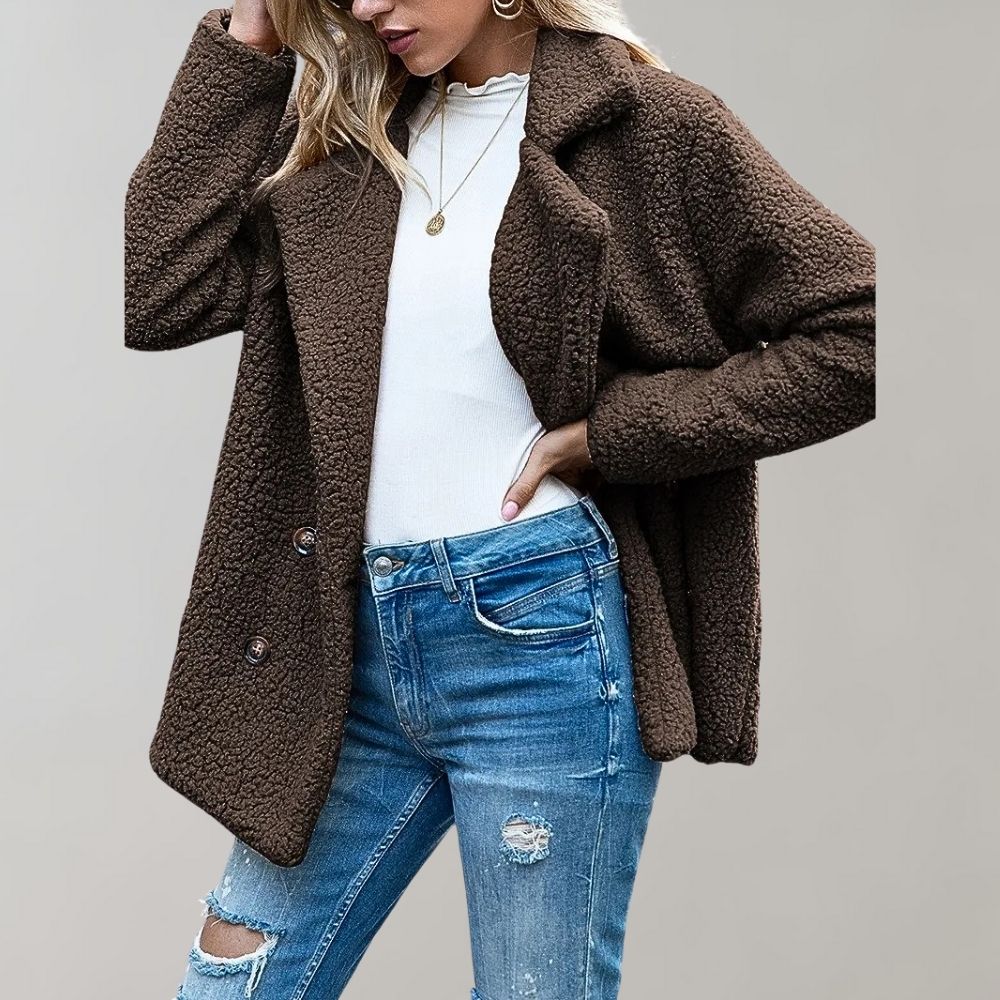 Vanessa | Women's Teddy Oversized Jacket - Image 8