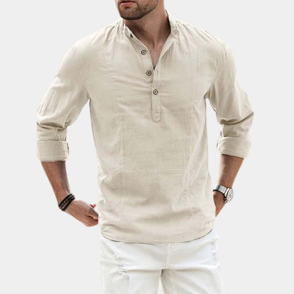 Benjamin | Men's Long Sleeve Casual Shirt - Image 2