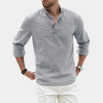 Benjamin | Men's Long Sleeve Casual Shirt - Image 4