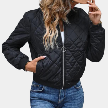 Tiffany | Women's Quilted Bomber Jacket - Image 1