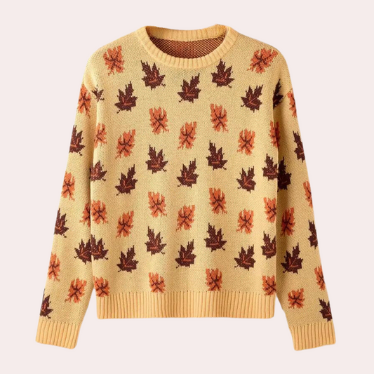 Edith | Women's Patterned Crewneck Sweater - Image 1