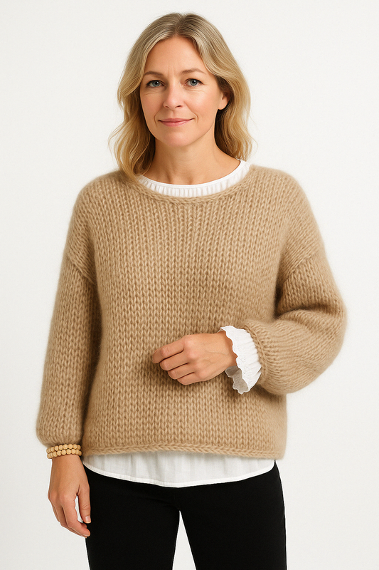 Rose | Women's Oversized Crew Neck Sweater - Image 1