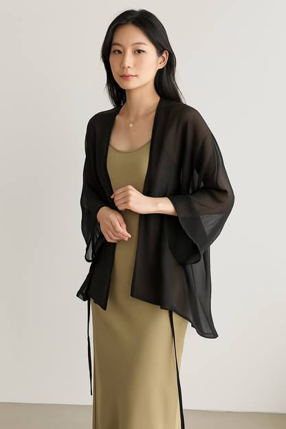 Sophia | Women's Open Front Lightweight Cardigan - Image 2