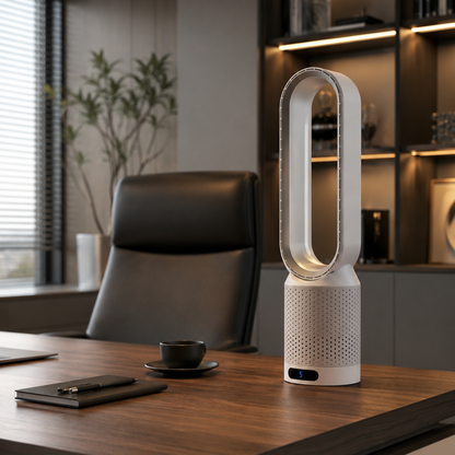 Bladeless Tower Fan | 3-in-1 Air Cooler, Purifier & UV Sterilizer