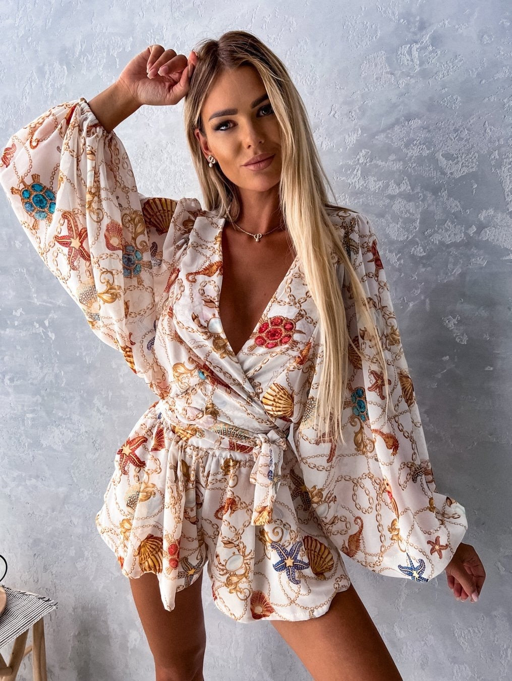 Ivy | Women's Stylish Flowy Two-Piece Shorts and Blouse Summer Set - Image 12