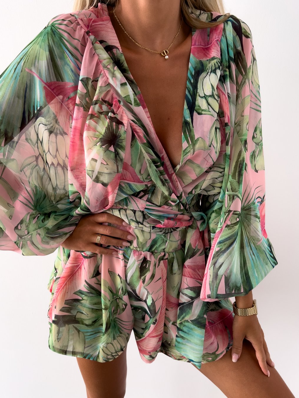 Ivy | Women's Stylish Flowy Two-Piece Shorts and Blouse Summer Set - Image 3
