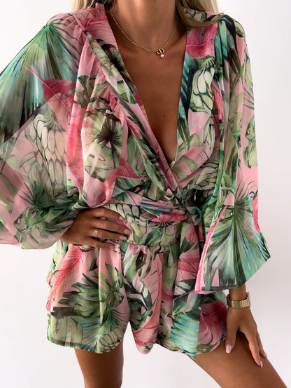 Ivy | Women's Stylish Flowy Two-Piece Shorts and Blouse Summer Set - Image 3