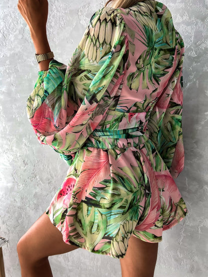 Ivy | Women's Stylish Flowy Two-Piece Shorts and Blouse Summer Set - Image 6