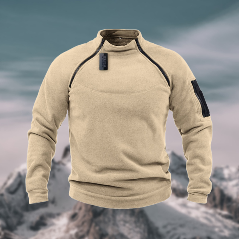 Derrick | Men's Quarter Zip Mock Neck Sweater - Image 4