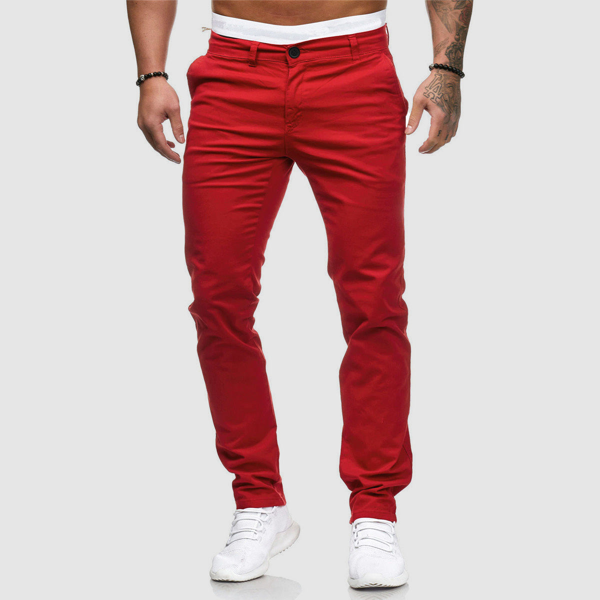 Gus | Men's Casual Slim Fit Straight Leg Pants - Image 8