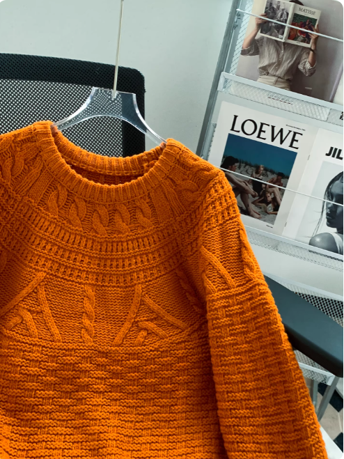 Jane | Women's Crewneck Cable Knit Sweater - Image 2