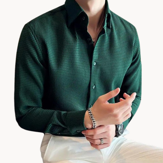 Gregory | Severin Long Sleeve Shirt in Honeycomb Fit - Image 1