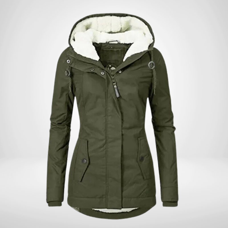 Teresa | Women's Hooded Fleece Lined Winter Jacket - Image 3