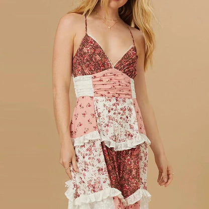 Dominique | Elegant Floral Pleated Dress - Image 2