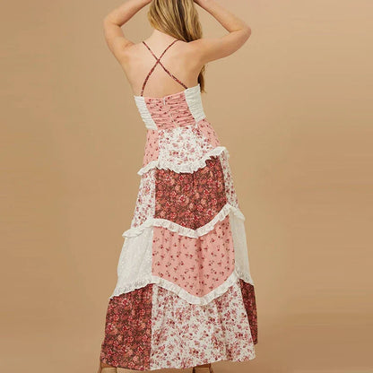 Dominique | Elegant Floral Pleated Dress - Image 4